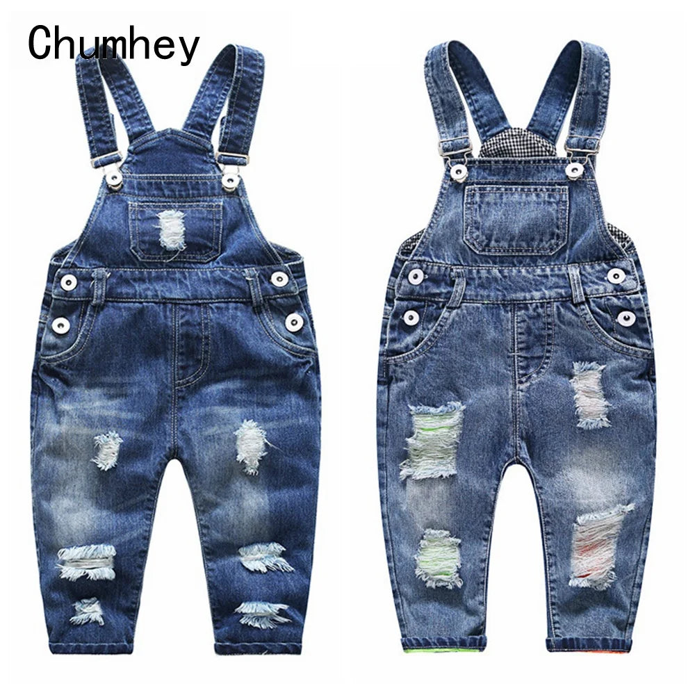 1-8T Kids Jeans Baby Rompers Spring Boys Girls Overalls Bebe Jumpsuit Pants Toddler Trousers Kids Clothes Children Clothing 2 3