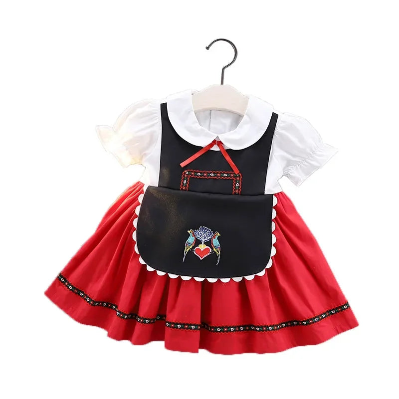 Baby Princess Dress Children Oktoberfest princess Costumes German Kids Baby Girl Beer Maid Heidi Costume Bavarian Dirndl Dress