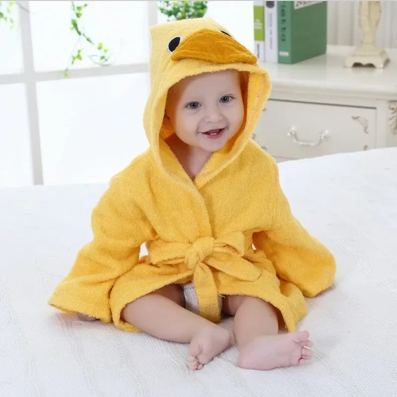 0-6 Years Baby Cute Animal Pure Cotton Kids Bathrobe Baby Bathrobe Unisex Winter Newborn Baby Boys Girls Clothes Baby Pajamas