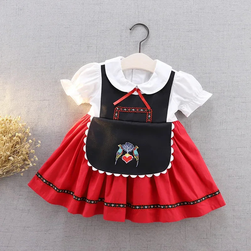 Baby Princess Dress Children Oktoberfest princess Costumes German Kids Baby Girl Beer Maid Heidi Costume Bavarian Dirndl Dress