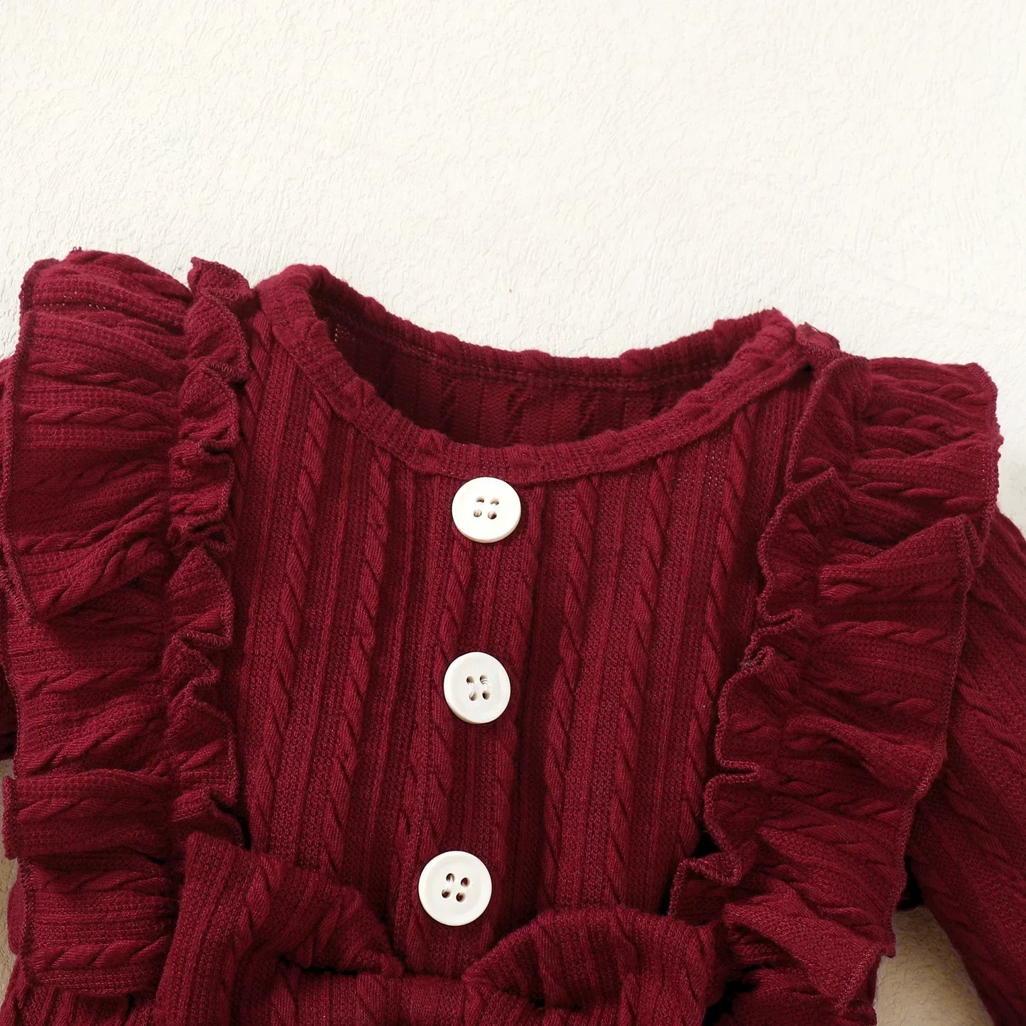 3Pcs Newborn Clothes Set Baby Girl Romper + Bow Fashion Long Sleeve Spring Autumn Winter 3 6 9 12 Months Infant Clothing