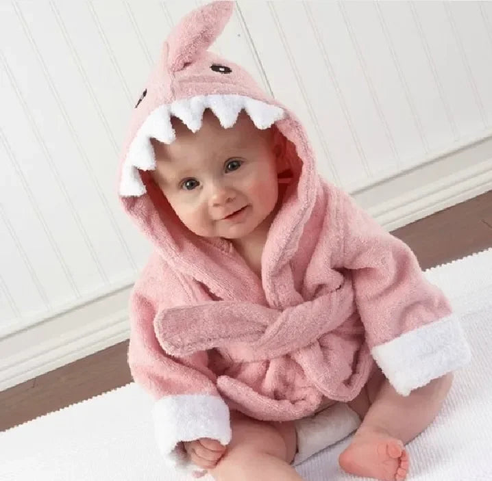 0-6 Years Baby Cute Animal Pure Cotton Kids Bathrobe Baby Bathrobe Unisex Winter Newborn Baby Boys Girls Clothes Baby Pajamas