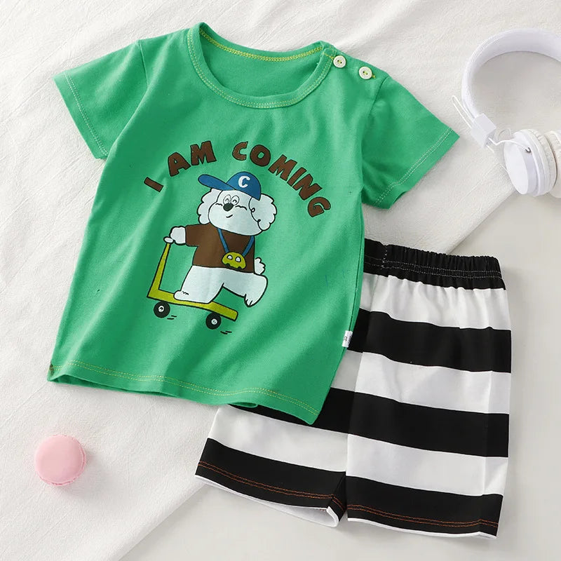 1 2 3 year Baby Clothing Girls Boys Cotton Suit for Children Two Clothes Sets for Babies Newborn Baby Clothes