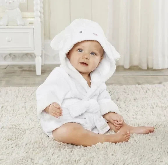 0-6 Years Baby Cute Animal Pure Cotton Kids Bathrobe Baby Bathrobe Unisex Winter Newborn Baby Boys Girls Clothes Baby Pajamas