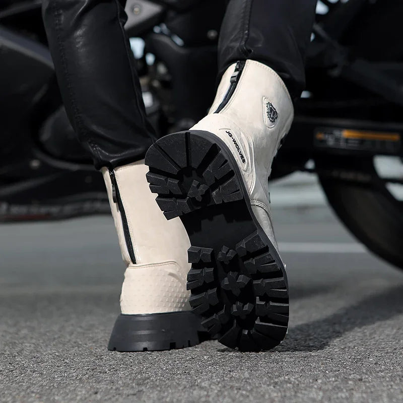 Women's Motorcycle Boots  TPU Motor Shoes Four Seasons Breathable  Waterproof Riding Boot Moto Cross Country Race Shoes