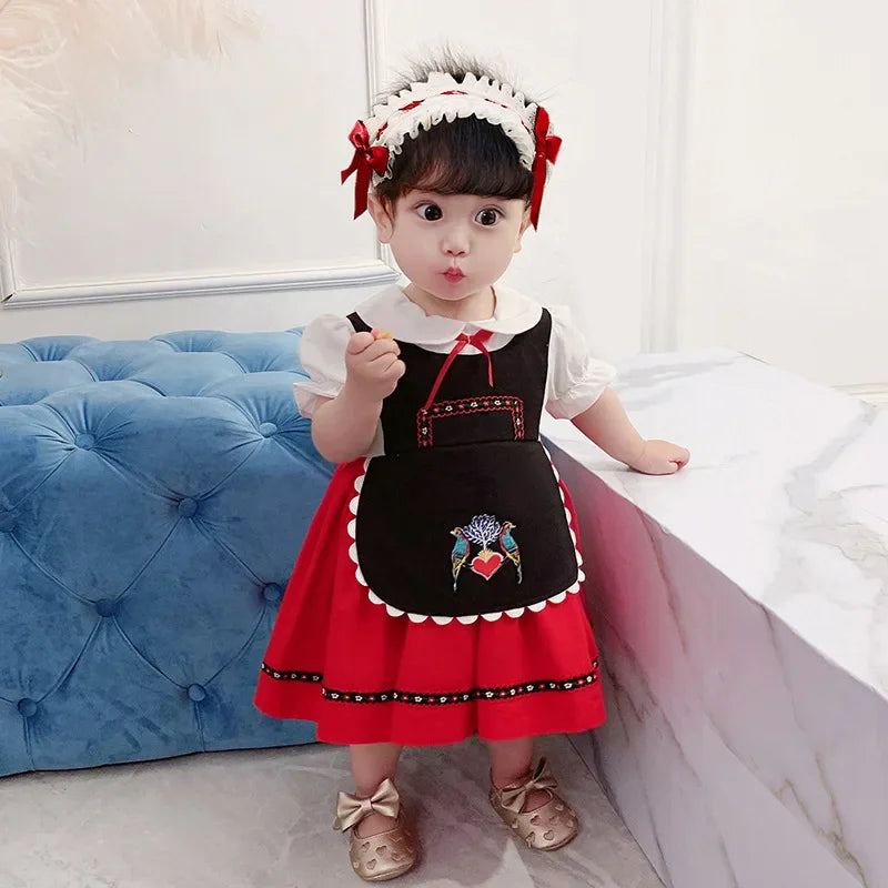 Baby Princess Dress Children Oktoberfest princess Costumes German Kids Baby Girl Beer Maid Heidi Costume Bavarian Dirndl Dress