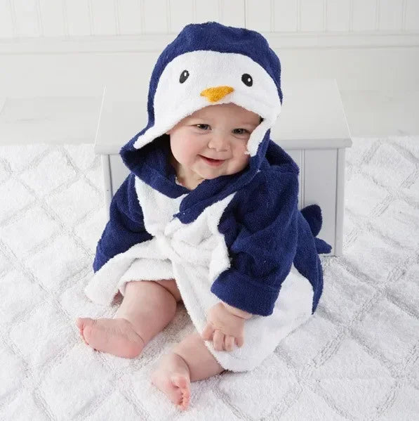 0-6 Years Baby Cute Animal Pure Cotton Kids Bathrobe Baby Bathrobe Unisex Winter Newborn Baby Boys Girls Clothes Baby Pajamas